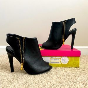 Charlotte Russe Peep Toe Booties
